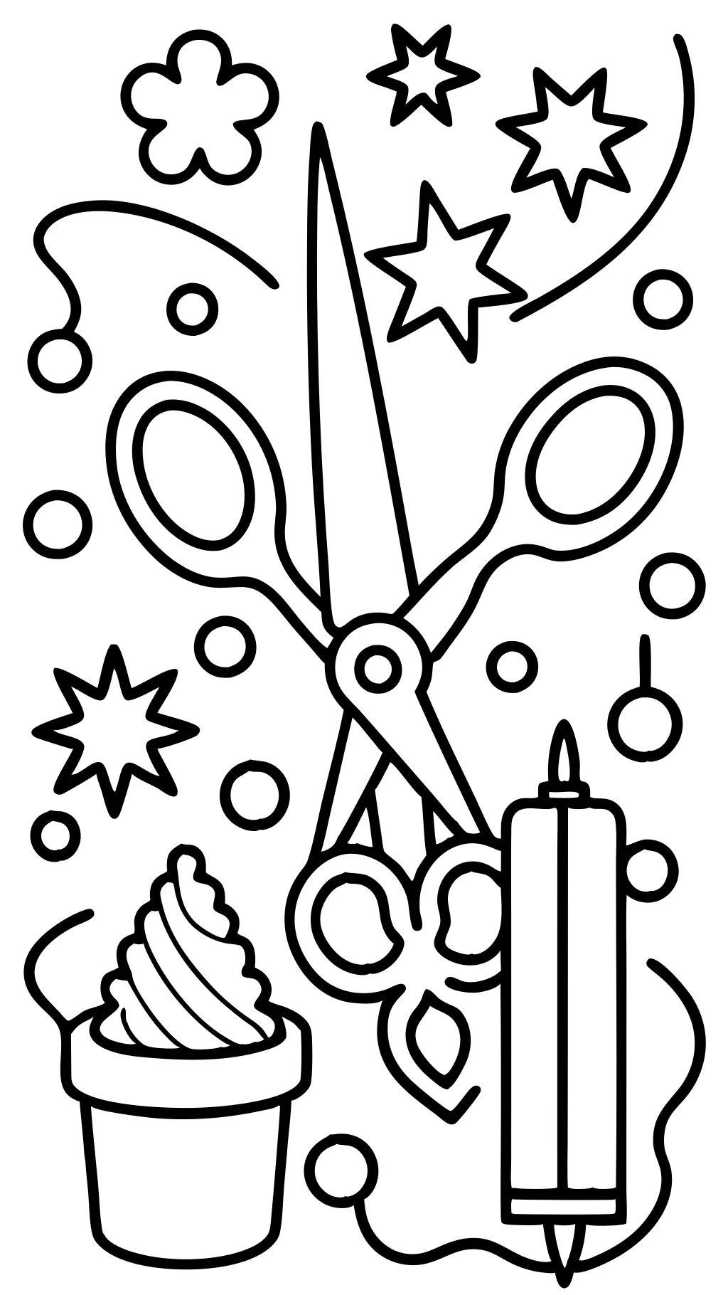 scissor coloring pages